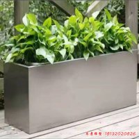 公园花盆景观不锈钢雕塑