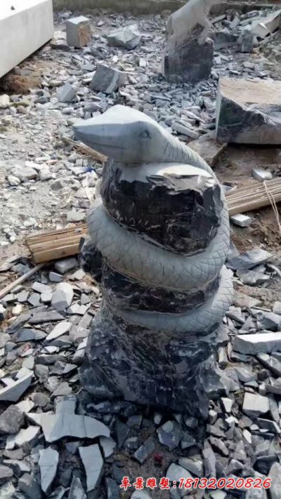 生肖蛇动物石雕