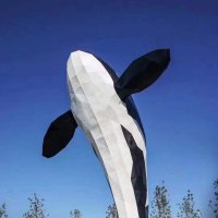 大型鲸鱼不锈钢雕塑