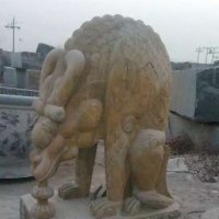 古代吸水兽动物石雕