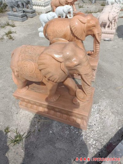 大象动物石雕 (73)