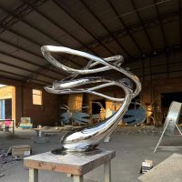 不锈钢抽象螺旋雕塑