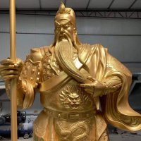 大型铜雕关公像