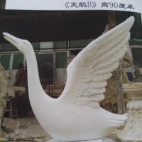 大型天鹅石雕动物