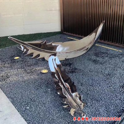 不锈钢羽毛雕塑 (18)