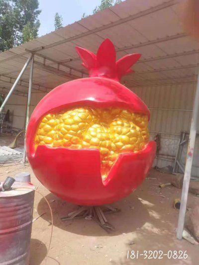 广场不锈钢石榴雕塑 (3)