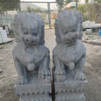 北京动物狮子石雕