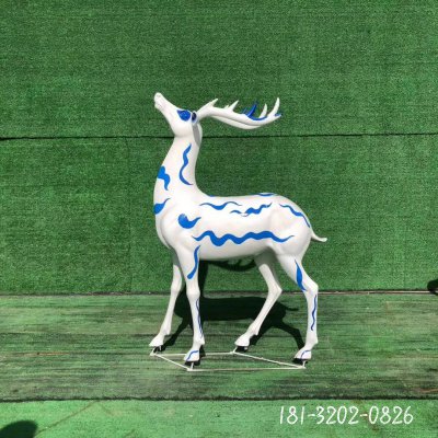 玻璃钢仿真梅花鹿雕塑 (14)