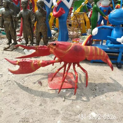 玻璃钢仿真龙虾雕塑