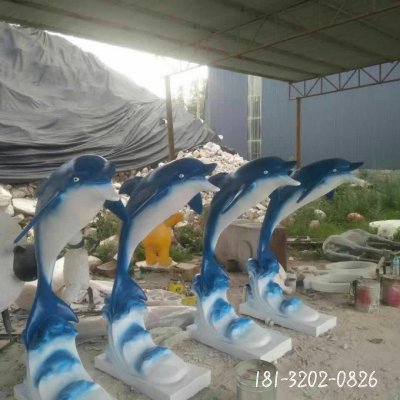 玻璃钢仿真海豚雕塑 (3)_副本