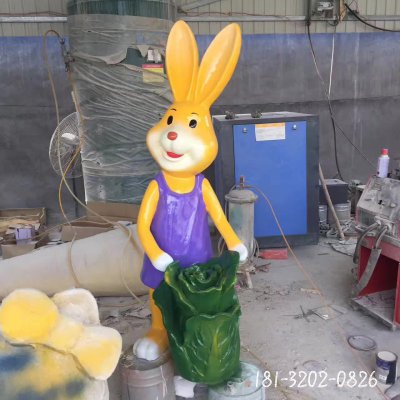 玻璃钢仿真兔子雕塑 (3)