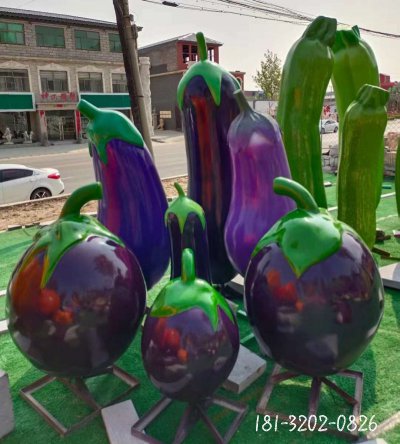 玻璃钢仿真茄子雕塑