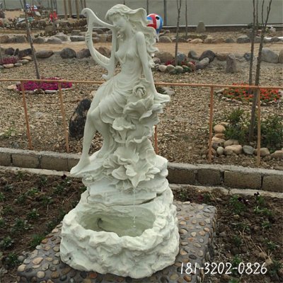 大理石美女喷泉 石雕广场人物雕塑 (2)