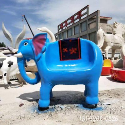 玻璃钢小象座椅雕塑_副本