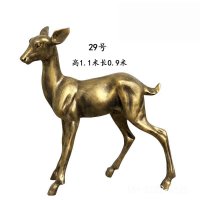 广场动物小鹿铜雕