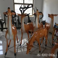 玻璃钢庭院梅花鹿