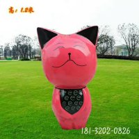 户外仿真猫玻璃钢