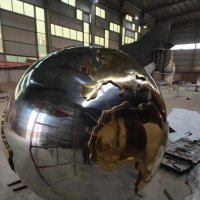 广场地球不锈钢雕塑