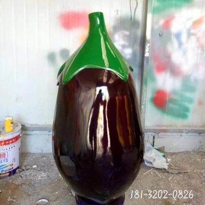 玻璃钢仿真茄子雕塑_副本