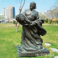 古代人物李贽铜雕