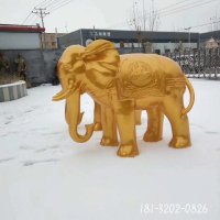 企业大象动物铜雕