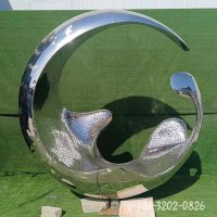 仿真月亮不锈钢景观雕塑