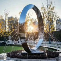 喷泉城市不锈钢雕塑