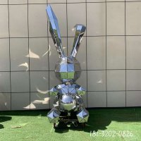 广场兔子不锈钢雕塑