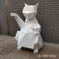 广场商场招财猫不锈钢