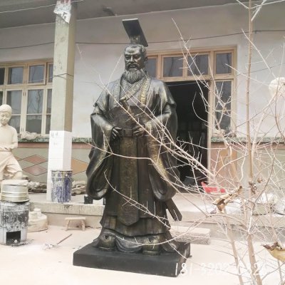 古代名人秦始皇铜雕