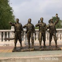 大型军人广场铜雕