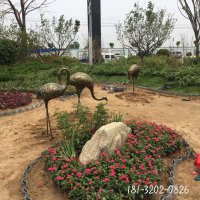 动物仙鹤景观铜雕