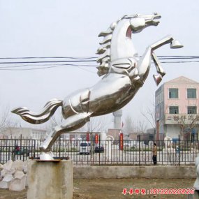 马抽象不锈钢雕塑