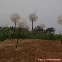 公园 不锈钢植物蒲公英雕塑