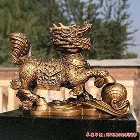动物麒麟铜雕塑