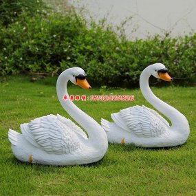 天鹅景观雕塑玻璃钢
