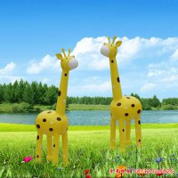 玻璃钢长颈鹿草原动物