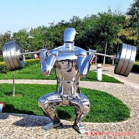 不锈钢镜面人物雕塑