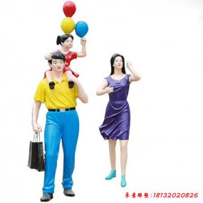 玻璃钢时尚人物雕塑