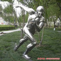 镜面不锈钢人物雕塑