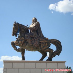 成吉思汉铜雕塑